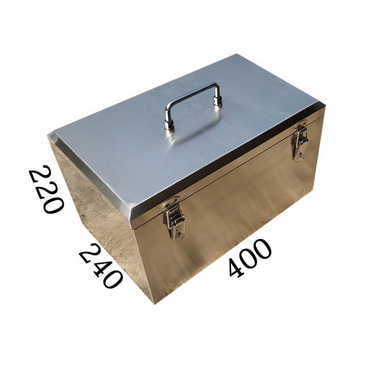 스테인레스 스틸 도구 상자 304 재료 휴대용 저장 상자 바퀴 하드웨어 유지 보수 대형 공구 저장 상자