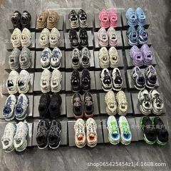 莆田純原パリ3.0おじさん靴トラック屋外レトロ厚い底増高靴ledランプ男女カップル靴