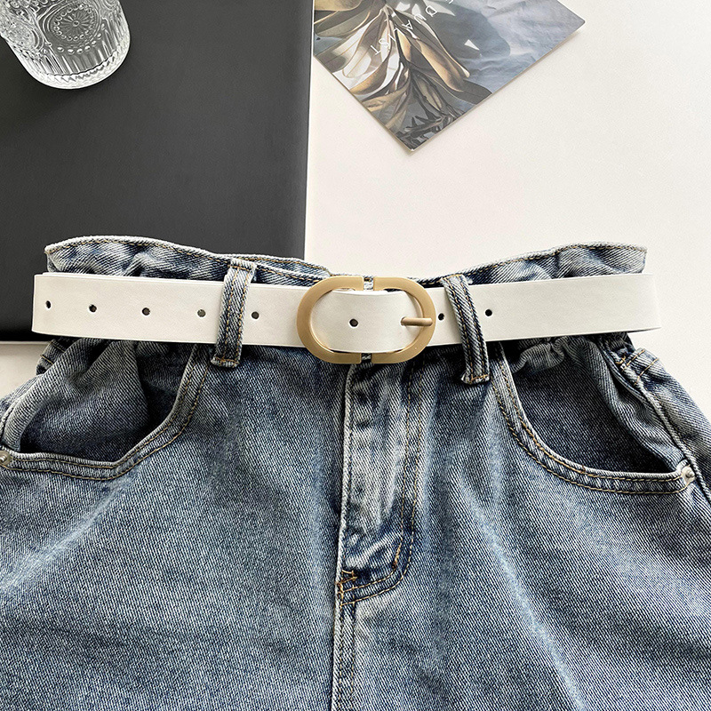 Nuevo estilo coreano de moda personalizada hebilla de la correa de las mujeres elegante vestido de todos los partidos traje cinturón negro