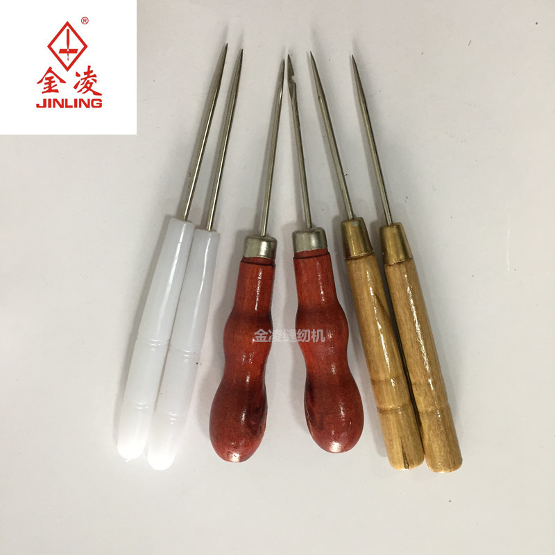木柄千枚通锥子针胶塑料炳千枚通皮具 皮革挑针钩针金凌缝纫机