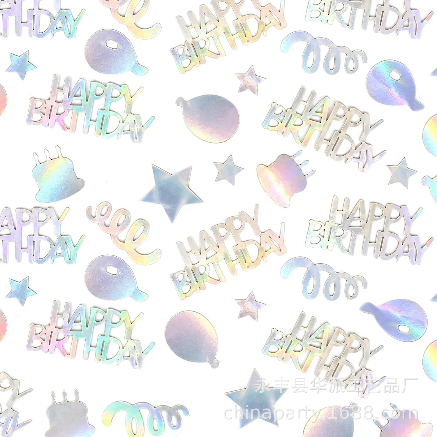 Новые украшения для празднования дня рождения: конфетти, розовое золото, бокал для вина, торт, шар, лента, блестки