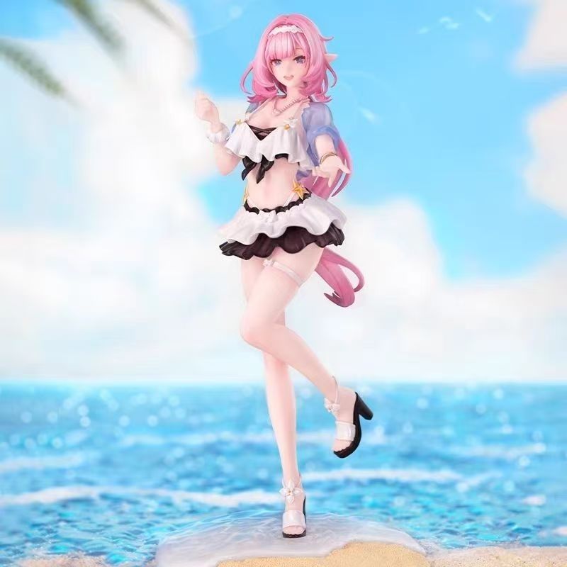 붕괴3 엘리시아 피규어 여름 요정 아가씨 23cm PVC 조립식 캐릭터 장식 모델