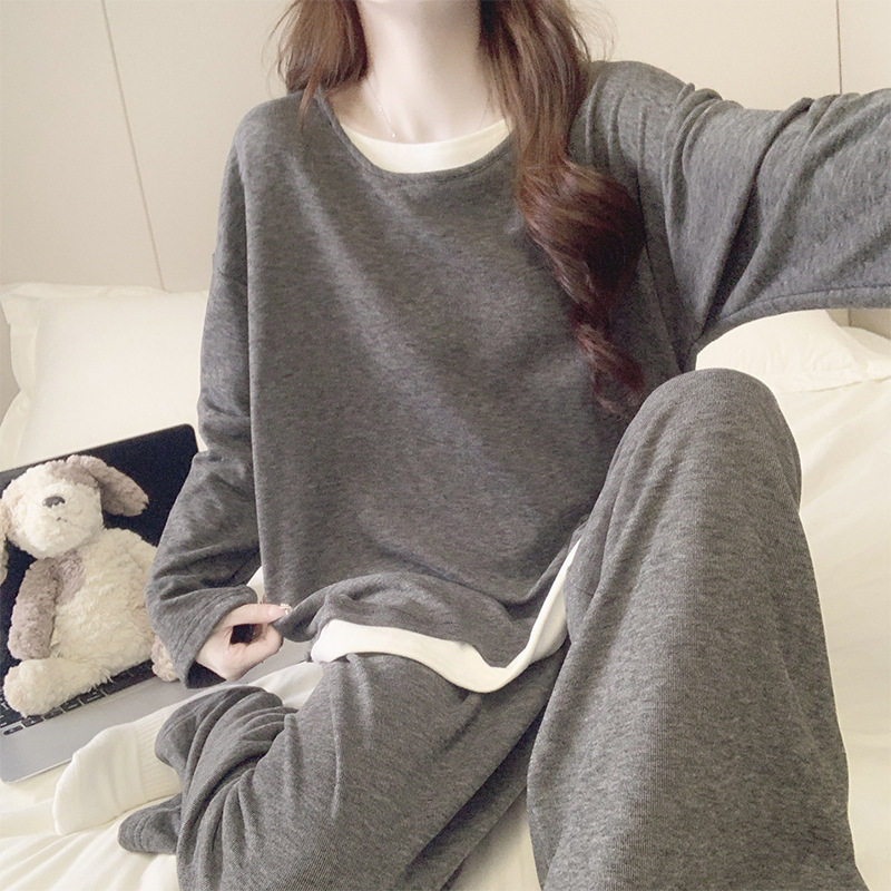 Pajamas for Women Autumn and Winter Cashmere Warm Long-Sleeved 2025 New High-End Casual Wearable Home Wear Set