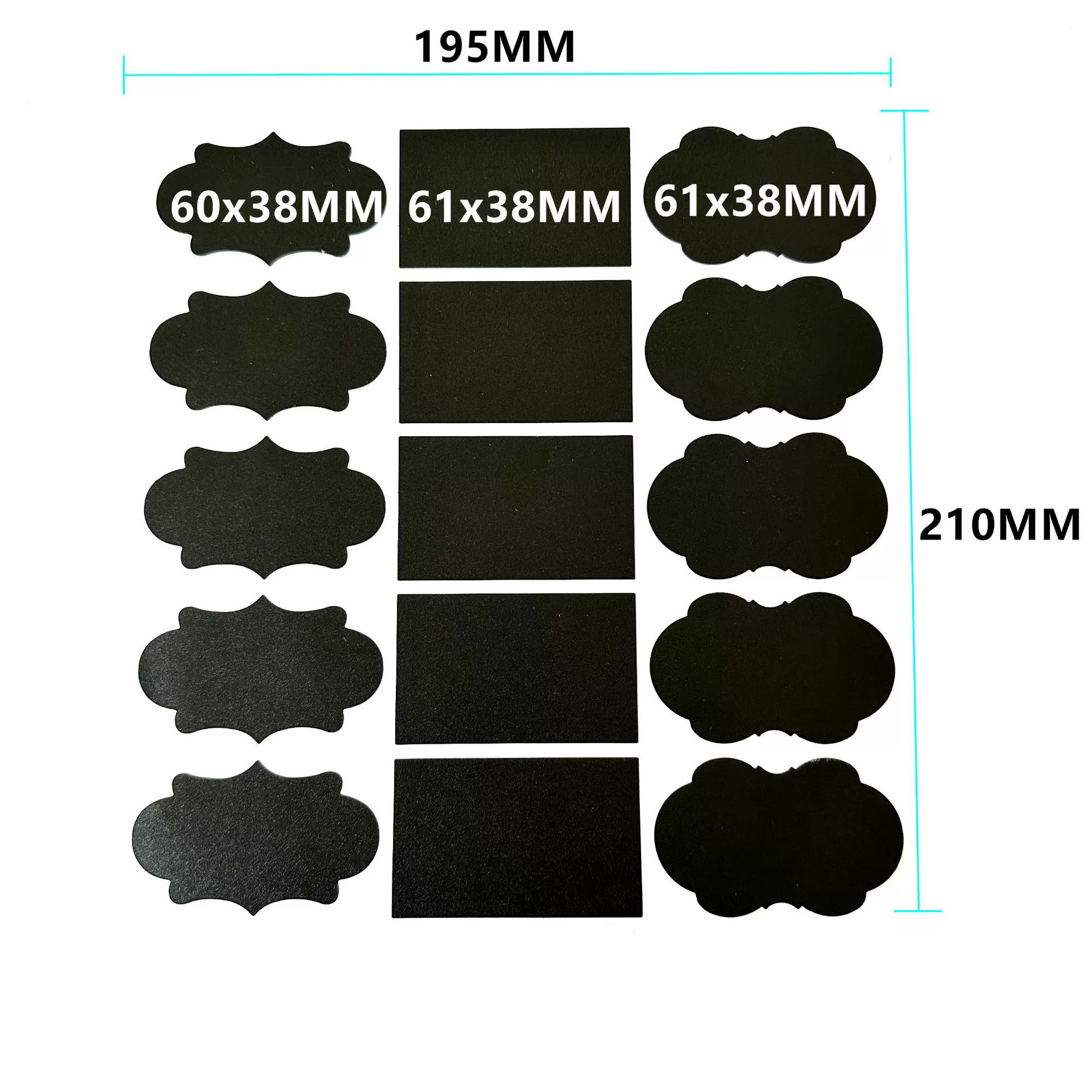 Новые трансграничные поставки специальной формы наклейки для доски наклейки из ПВХ водонепроницаемые стираемые самоклеящиеся банки для приправ с логотипом