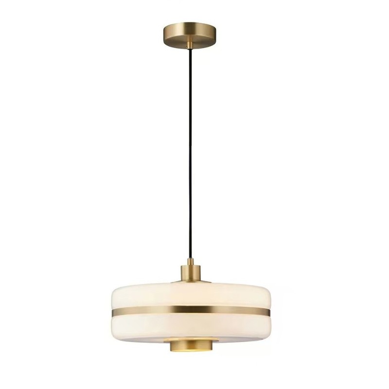 Modern Minimalist Half-Moon Bedroom Bedside Dining Room Bar Club White Jade Clothing Store Glass Pendant Light Minimalist