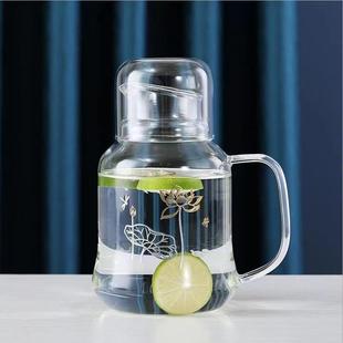 Glass High Temperature Resistant Household Cold Water Kettle Set Large Capacity Kettle Tea Kettle Juice Kettle Glass Cold Water Kettle