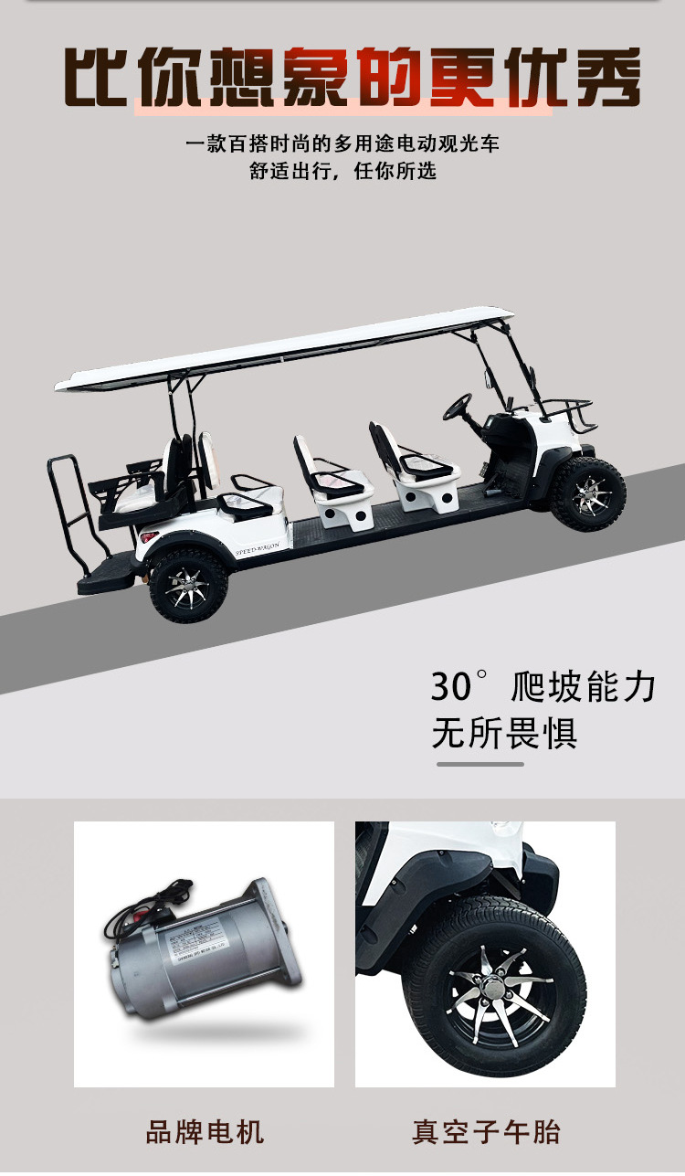 Manufacturer Customized 4-Seater 6-Seater Electric Golf Cart to Cut down the Hotel Vip Reception Car Electric Golf Cart