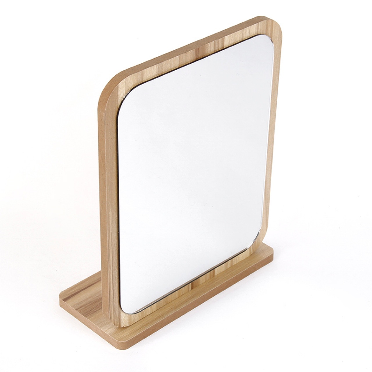 Fabricante de maquillaje de escritorio de madera personalizado dormitorio de escritorio de mujeres espejo portátil de estudiantes espejo plegable HD image 5