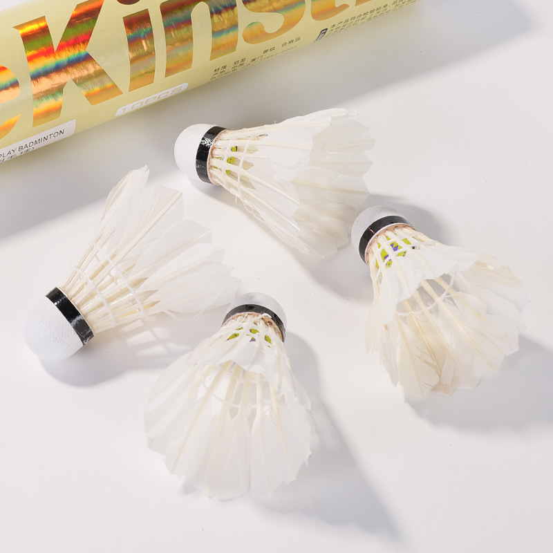 Qiao Jinsterdan Wholesale Durable Badminton Balls, Pack of 10, for Indoor and Outdoor Training, Goose Feather, Outdoor Use