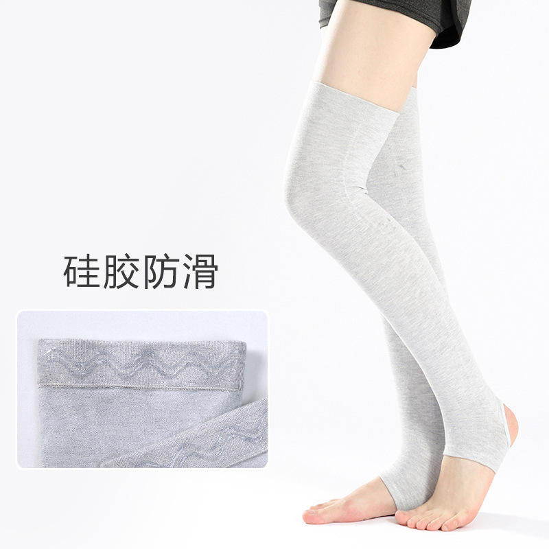 夏用純綿レギンス、男女兼用、冷えた足を暖かく保つ、膝関節とふくらはぎを保護するロングレギンス、足を踏み込みやすい膝上丈|undefined