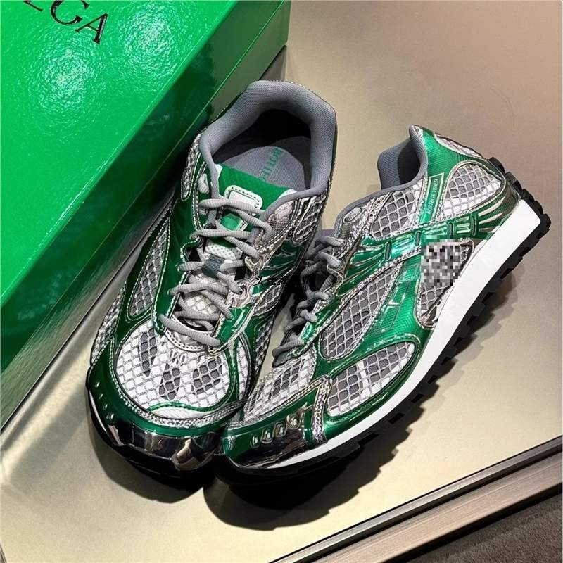 Bj&Bv Genuine Leather Wang Yibo Same Style Silver Dad Shoes Women's Mesh Thick-Soled Breathable Sneakers Women's Shoes Spring 2026 Bj&Bv Genuine Leather Wang Yibo Same Style Silver Dad Shoes Women's Mesh Thick-Soled Breathable Sneakers Women's Shoes Spring 2026