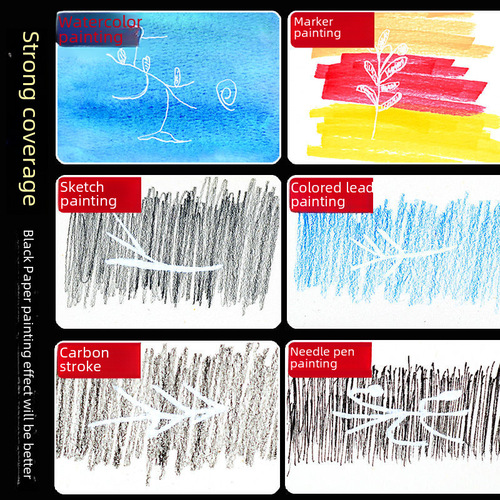 Japanese Sakura Cherry Blossom XPGB#50 Black Card Hand-drawn Highlighter White Marker Oil-based Pen Wholesale