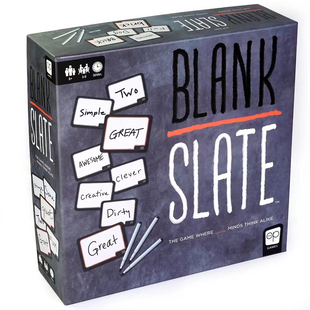 英文版Blank slate 空白板家庭亲子 游戏卡牌拼句子桌游卡片