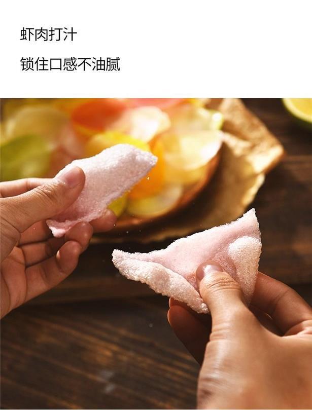 Dalian Shrimp Chips Colorful Original Flavor Large Pack Crispy Fried Prawn Crackers 500g preparation