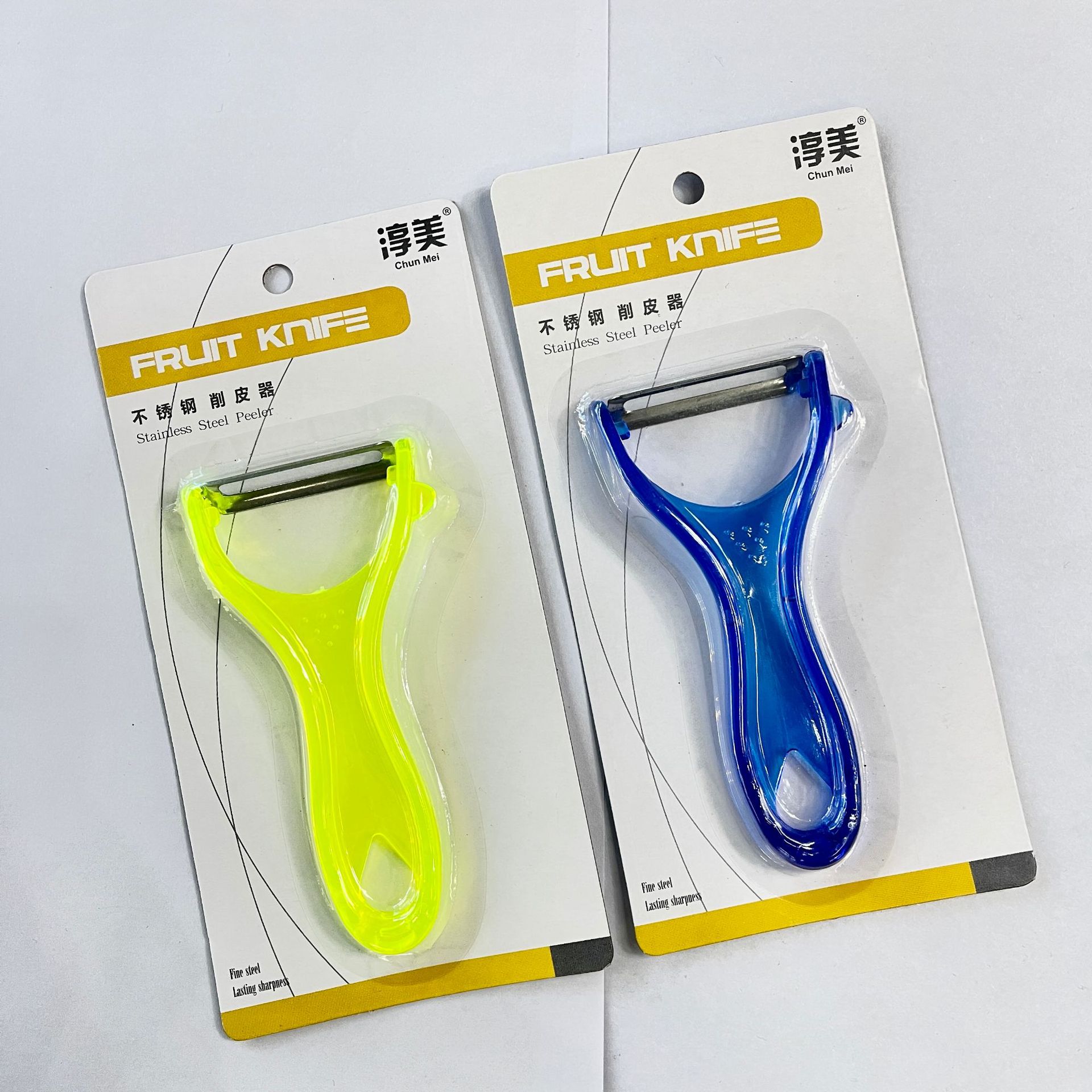 Pelador multifunción de acero inoxidable personalizado dos en uno Cepilladora de melón y fruta Cepilladora de patata pelador de manzana