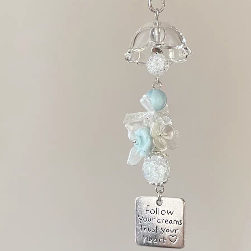 The Secrets of the Ocean, Small Flower Butterfly Jellyfish Wind Chime Pendant, Handmade Beaded Bag, Camera Phone Case Pendant The Secrets of the Ocean, Small Flower Butterfly Jellyfish Wind Chime Pendant, Handmade Beaded Bag, Camera Phone Case Pendant