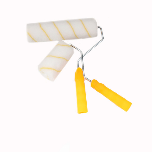 Yellow striped polyester large handle roller brush with no dead ends 4 inches 6 inches 8 inches 9 inches roller brush paint roller brush