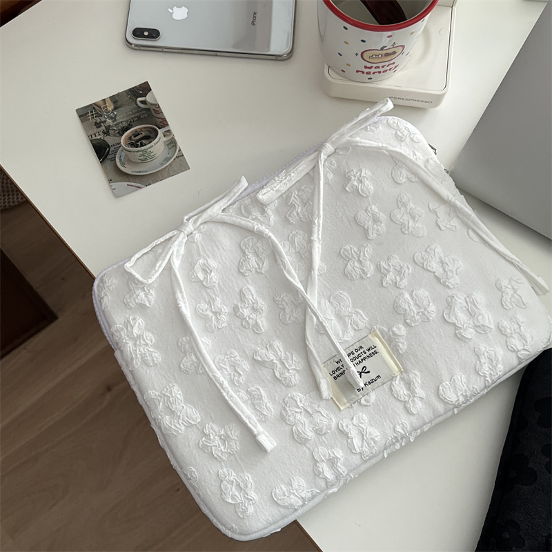 Korean Bow New Inner Bag Tablet iPad Storage 13inch 14inch Soft Girl Universal Laptop Bag