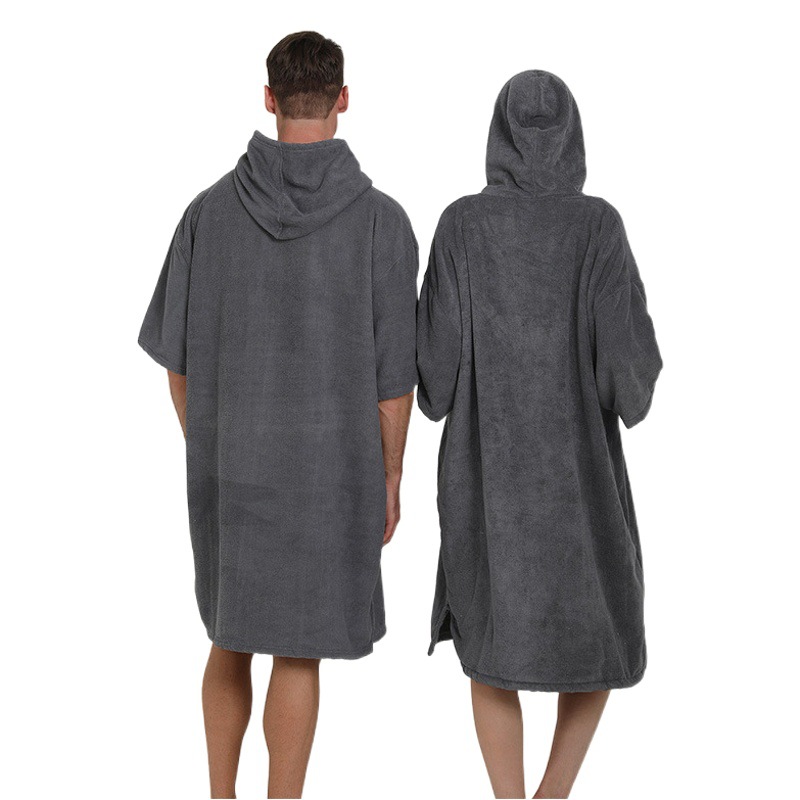 Nueva microfibra Toalla de baño para adultos absorbente de secado rápido con capucha capa Albornoz bordado Toalla de playa fábrica al por mayor