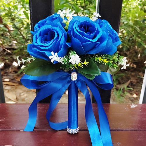 Western-style wedding bouquet, simulated rose bouquet, small new style forest bridal bouquet