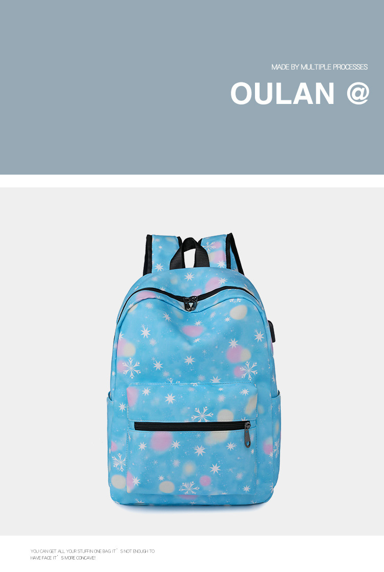 New Fashion Printed for Women's Multifunctional Travel Backpack Sweet Style Junior High School College Student backpack_voghion.com