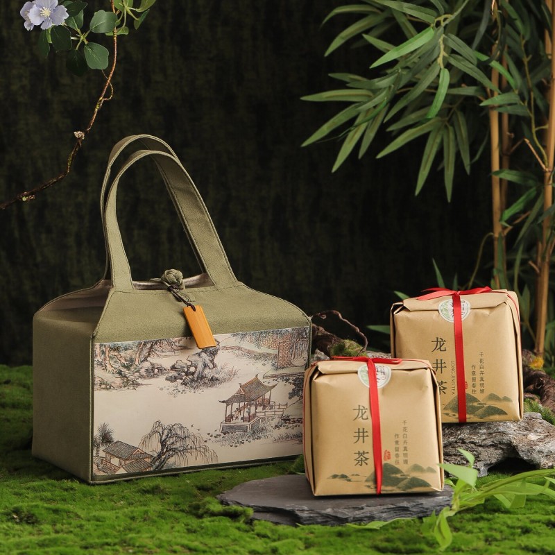 好时节春茶竹盒茶叶包装盒大师明前龙井碧螺春绿盒半斤一斤装空礼