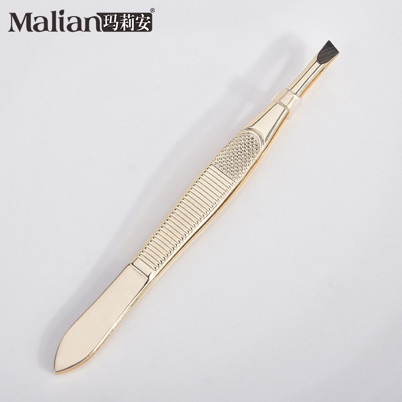 Box high -end golden stainless steel golden eyebrow pinching flat…