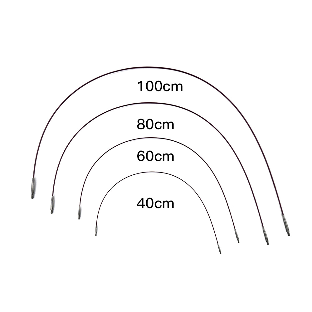 Aguja de suéter transfronteriza abedul rojo desmontable aguja de anillo multifuncional de cambio de cuerda aguja de anillo un conjunto de 8 paquetes