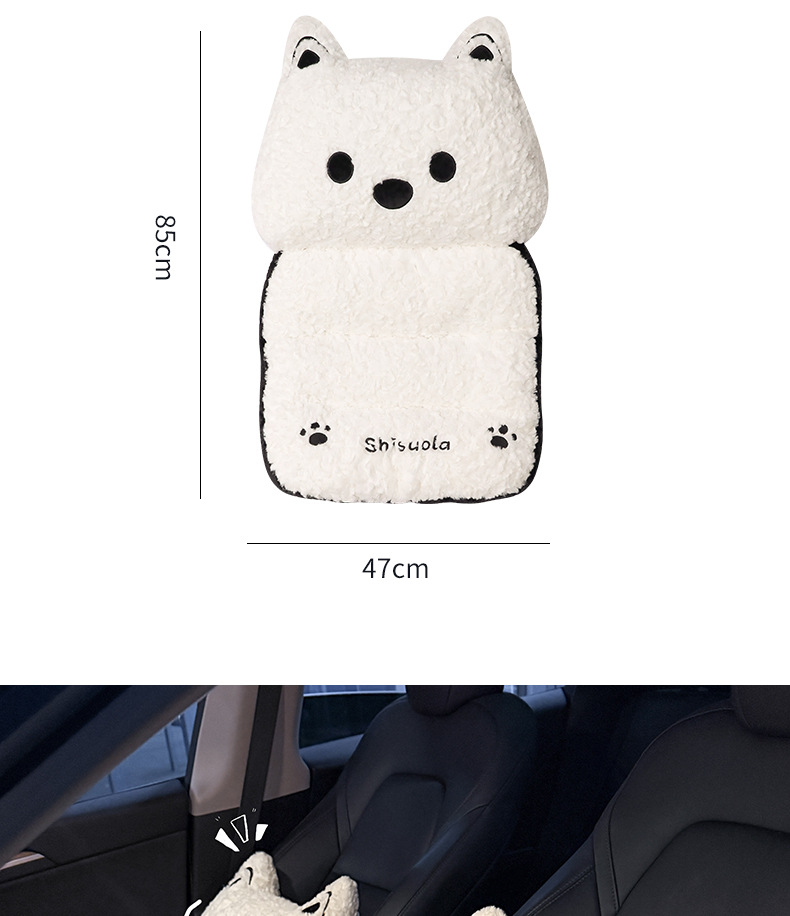 Cute Car Lumbar Cushion Integrated Cartoon Car Cushion Comfortable Car Cushion Neck Pillow Interior Supplies for Women