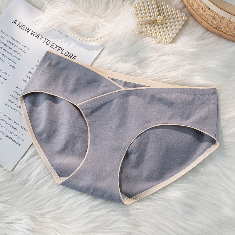 Ropa interior de las mujeres embarazadas algodón antibacteriano inferior entrepierna cintura baja vientre apoyo embarazo temprano, medio y tarde posparto ropa interior de algodón sin costuras mujeres embarazadas