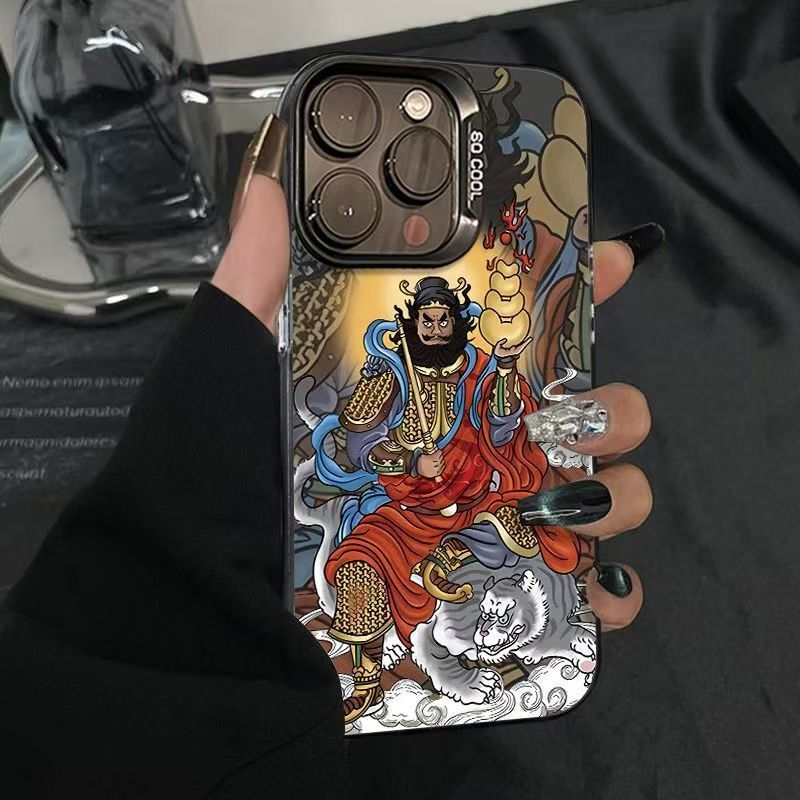 Luminous God of Wealth for Apple 16Pro phone case iPhone15/14ProMax new 13Pro/12/1