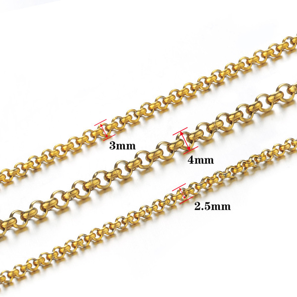Golden chain stainless steel pearl