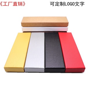 Factory in stock special paper lid pen box pen storage box bookmark packaging gift box gilding LOGO word