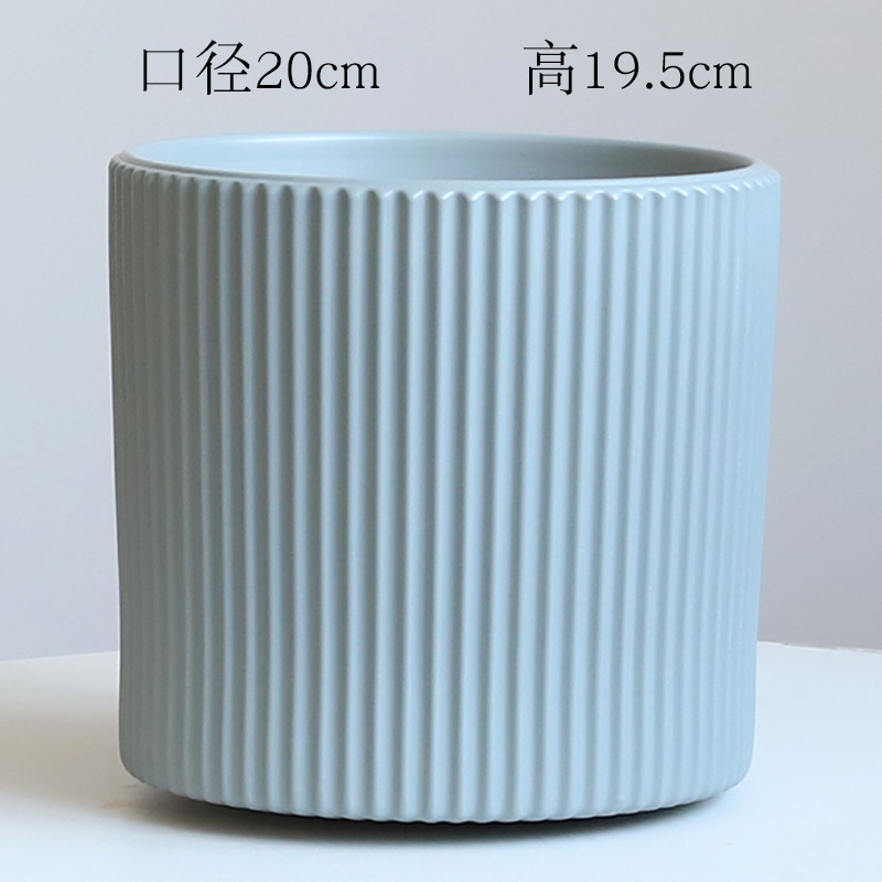 セラミック植木鉢マット北欧シンプルな植木鉢大型トレイ付きデスクトップハンギングスイカズラ多肉植物胡蝶蘭緑植物鉢植え|undefined