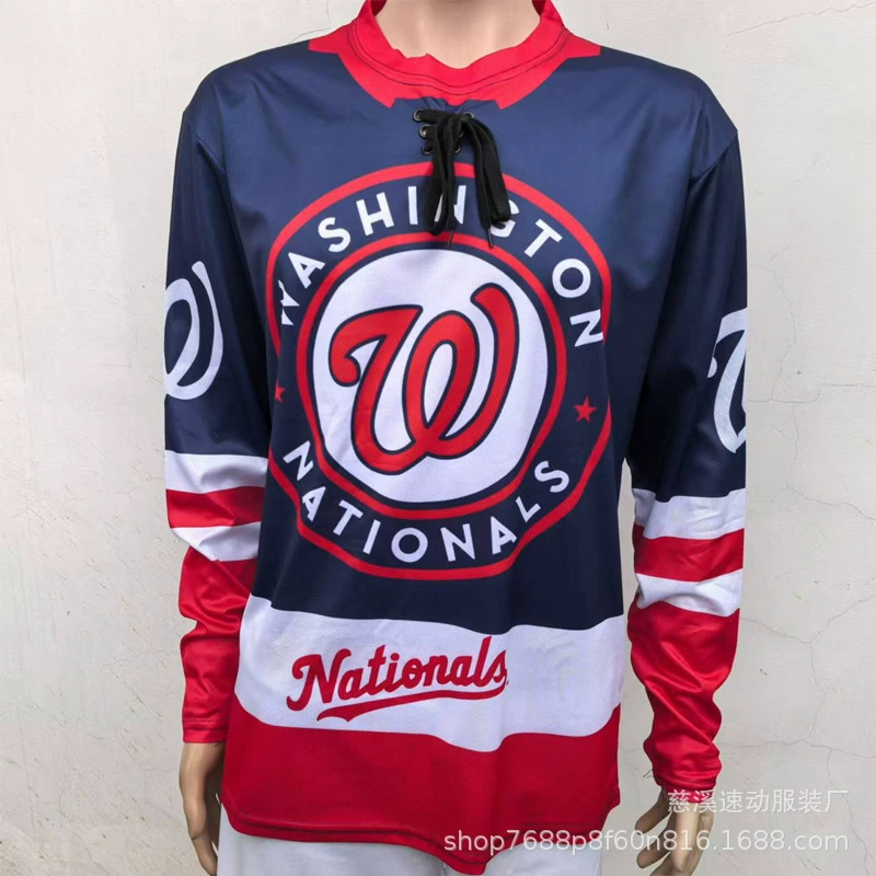 2024 новые экспортные осенние бейсбольные костюмы с длинным рукавом свободного кроя для мужчин и женщин, быстросохнущие, полная версия, сублимация