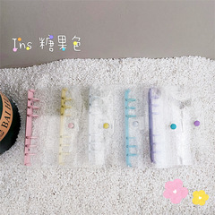 Small fresh color PVC binder notebook A6 transparent binder shell removable ledger folder