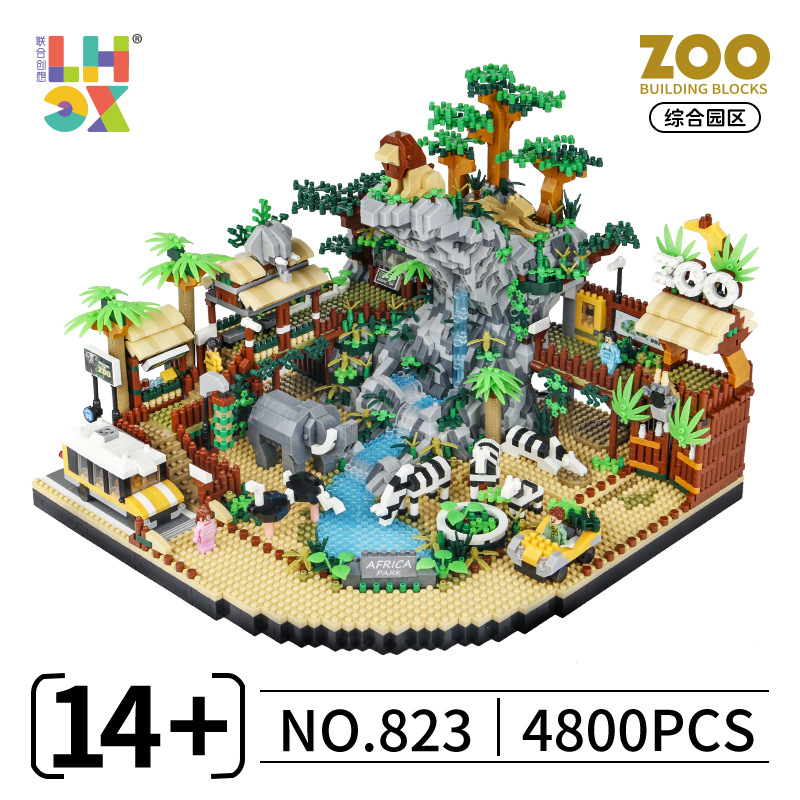 Co-Creative 823 Zoo-Desert Park Modelo de construcción de diamantes de micro partículas ensambladas ladrillos de construcción regalo de juguetes image 8