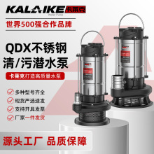 不锈钢QDX潜水泵家用小型清水泵污水泵高效排污泵大流量抽水泵
