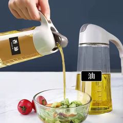 Automatic Open and Close Soy Sauce Pot with Glass Lid, Kitchen Home Use, Leak-Proof Soy Sauce Bottle, Various Sizes, Condiment Bottle
