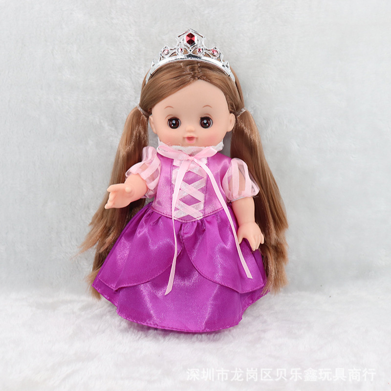 Milu muñeca xiaomeile princesa vestido largo pelo princesa vestido muñeca Accesorios Niña jugar casa juguete fábrica lote