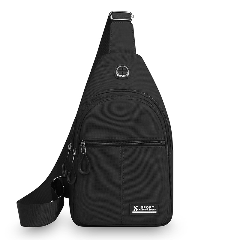 Multinational multicapa simple bolso de pecho de hombre película de cuero PU textura mochila de hombro casual al aire libre bicicleta mochila de moda