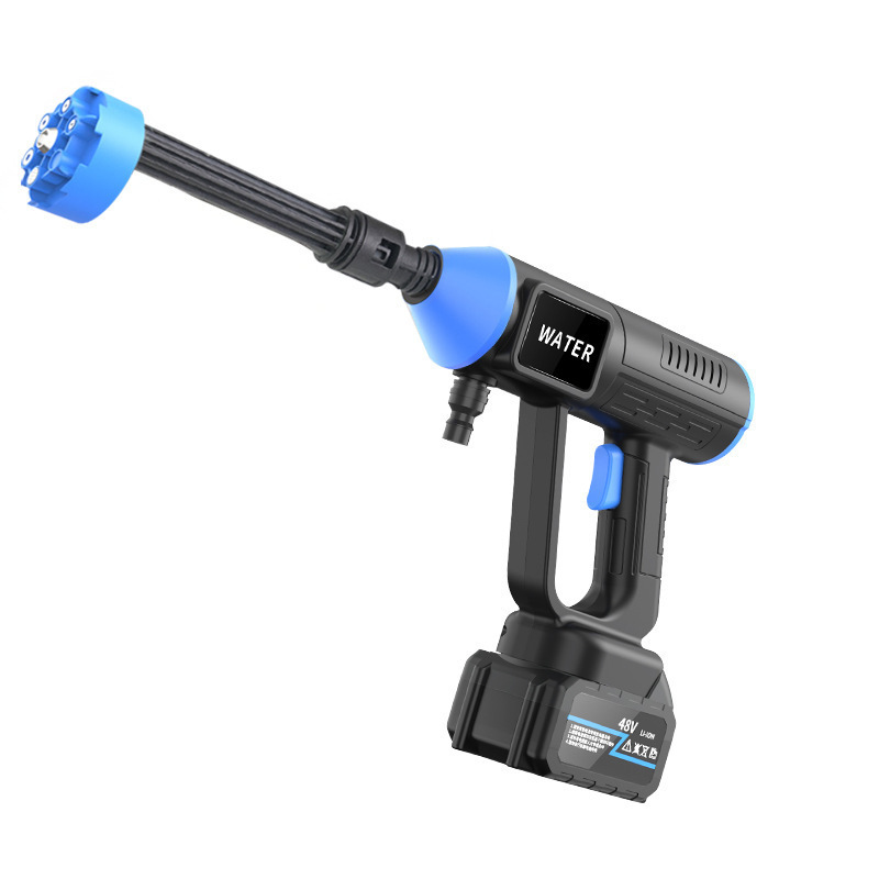 Nueva pistola de agua de lavado de autos inalámbrica, pistola de agua de alta presión de riego de flores de jardín doméstico portátil, lavadora de autos de alta potencia de mano image 5