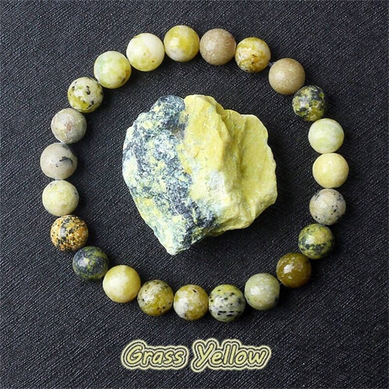 Summer rice beads bracelet female ins wind 8mm beaded bracelet European and American flower green stone beaded opal bracelet wholesale