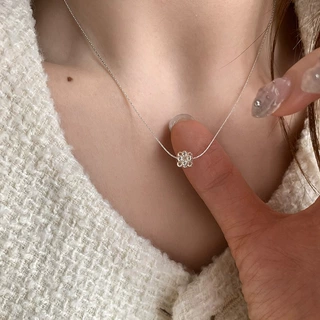 简约小球项链女小众气质通勤百搭颈链个性小圆珠葡萄串锁骨链批发
