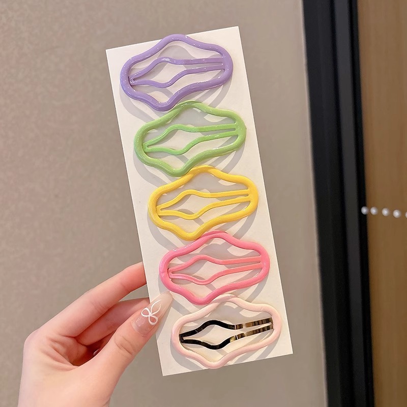 Pinza bb de color dopamina para niños cabello roto estrella de cinco puntas horquilla para niñas que no lastima el cabello, pinza para el cabello con flequillo para bebés, accesorios para el cabello lindos