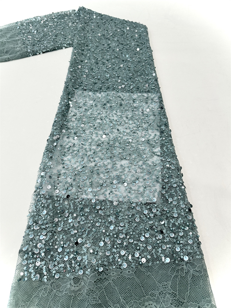 Gaoding industria pesada de encaje sequin bordado tela de malla vestido de boda vestido de gala tela de cena