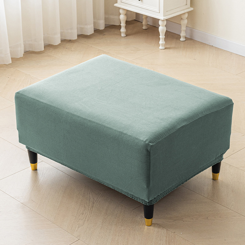 Transfronterizos para sofá cubierta de pedal gruesa doble cubierta de sofá de terciopelo casero cubierta de taburete de pedal cubierta de cubierta