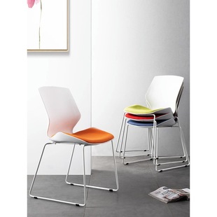 Sy-804 Conference Training Chair Can Be Stacked with Bow-Shaped Armless Simple Seat Negotiation Conference Room Reception Backrest