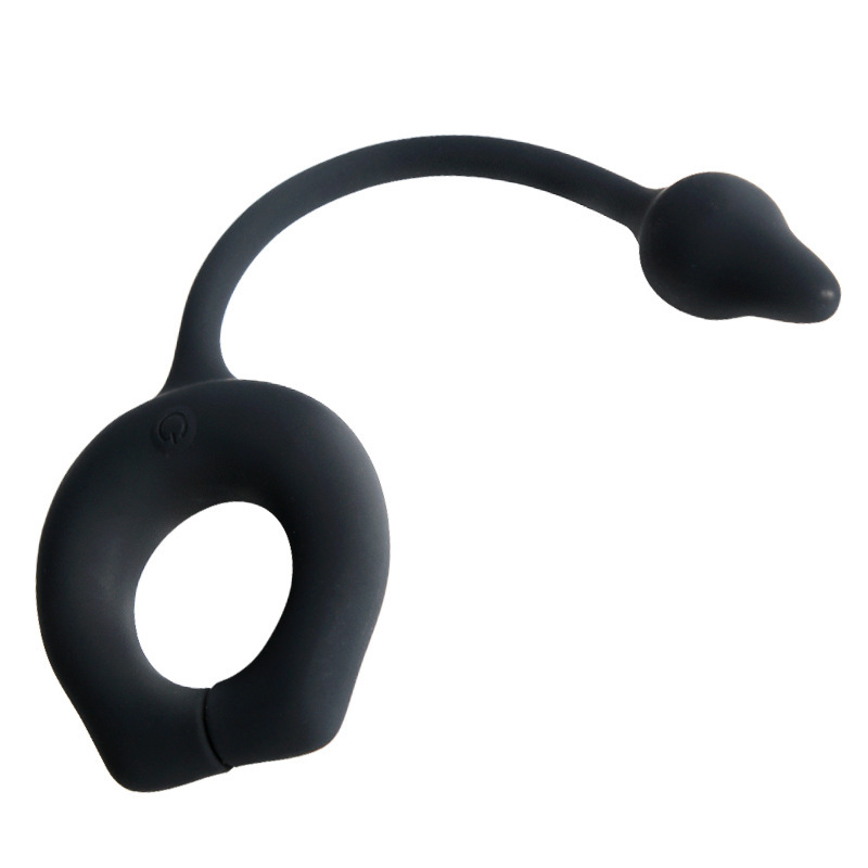Control remoto inalámbrico anillo de bloqueo de succión magnética de tres puntos de vibración de espalda masajeador de próstata anal plug vibración productos del sexo