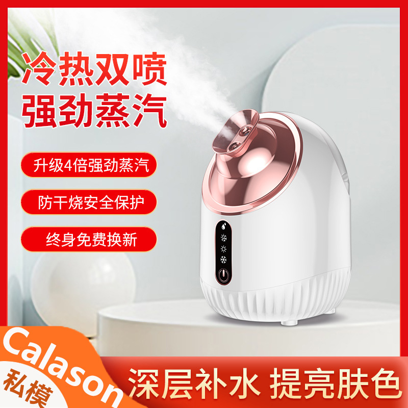 Hot Sale face steaming instrument household oxygen injection instrument water replenishing instrument facial hot and cold sprayer beauty humidifier facial steaming device